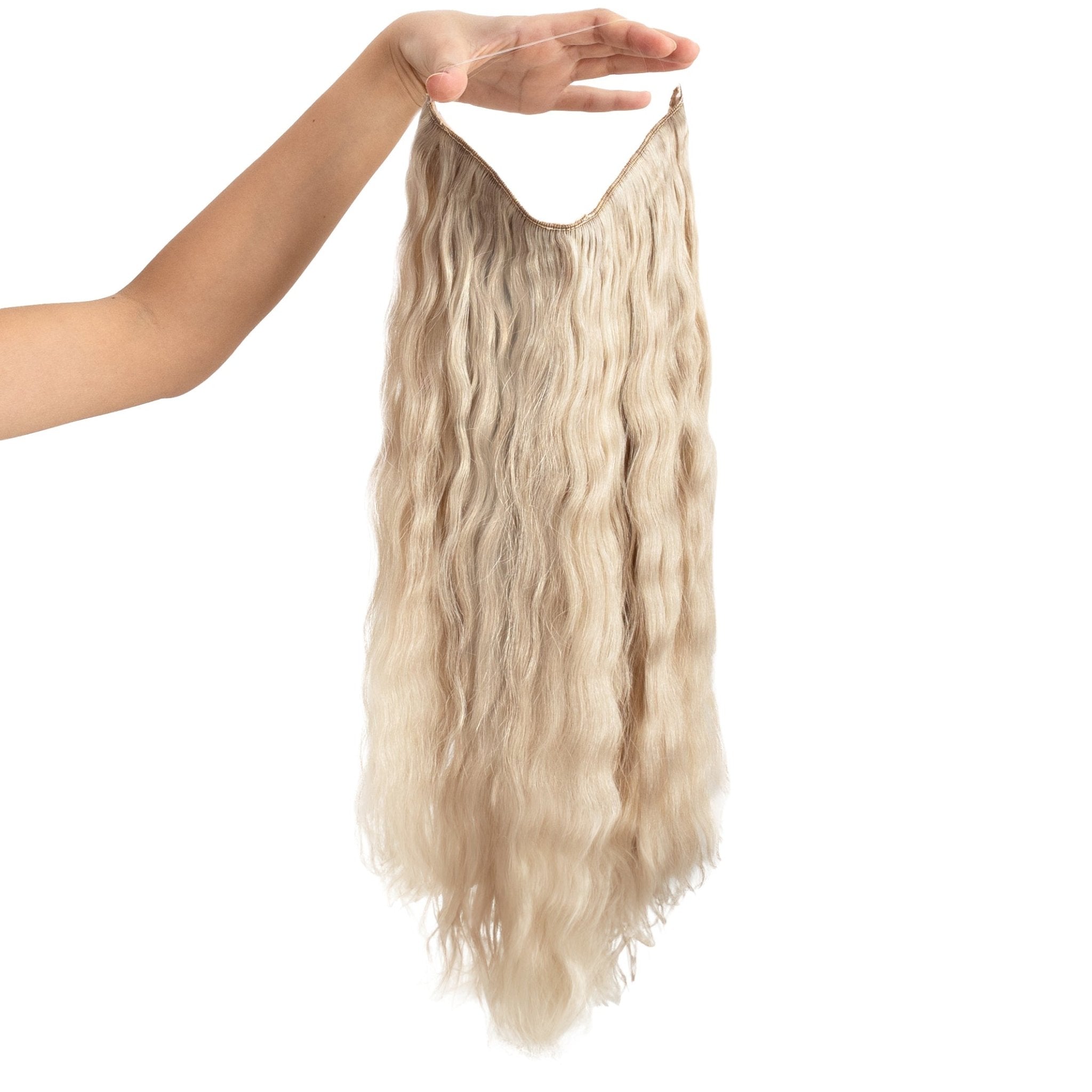 Halo Hair Extension - Platinum Blonde Balayage