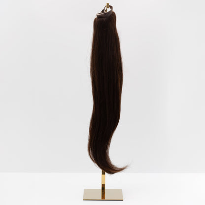 Clip-In Human Hair Ponytail Extension - Dark Brown