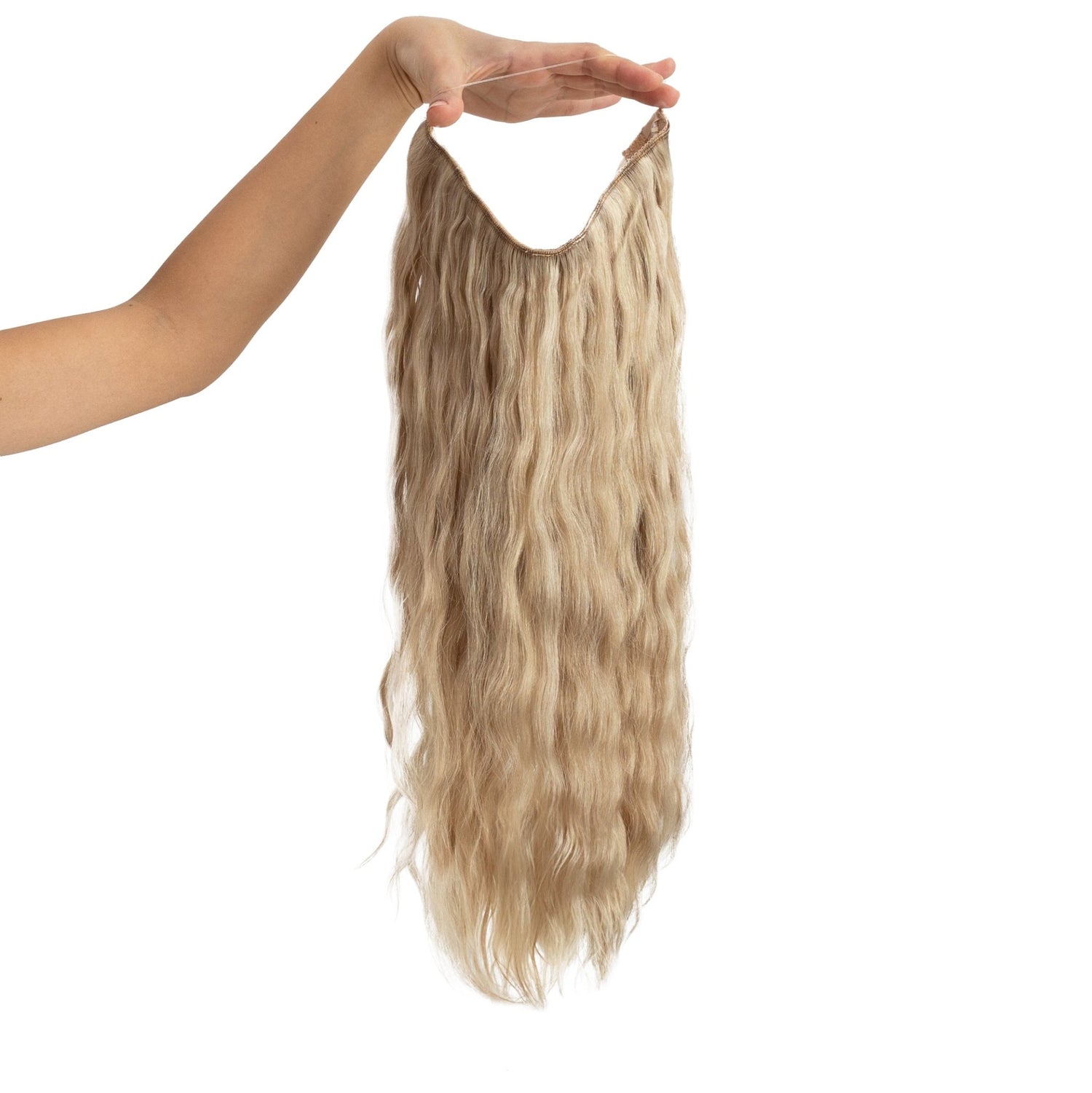 Beach Wave Remy Human Hair Invisible Wire Extension - Luscious Blonde Naturyl Extensions