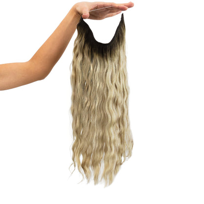 Beach Wave Remy Human Hair Invisible Wire Extension - Scandinavian Blonde Naturyl Extensions