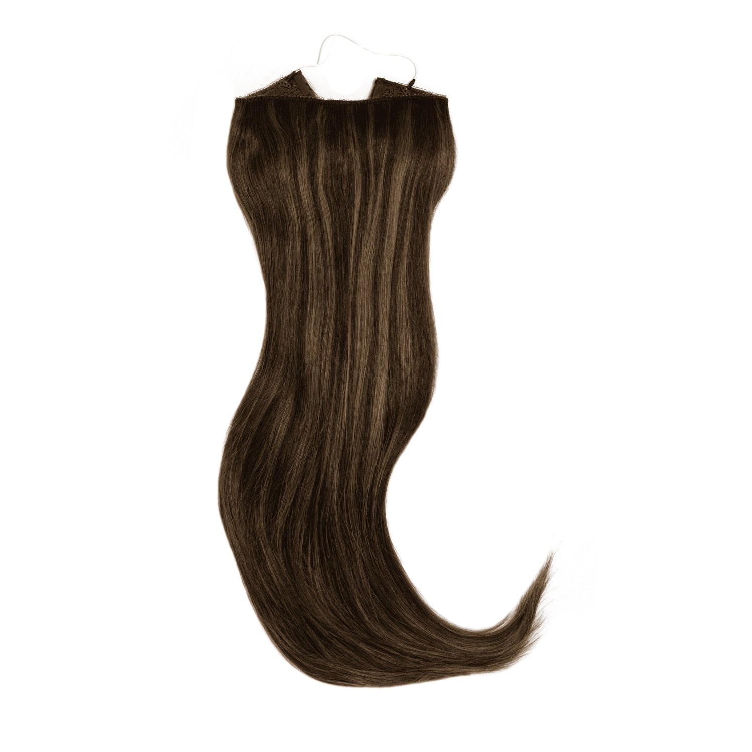 Invisible Wire Human Hair Extension - Dark Caramel Balayage Naturyl Extensions